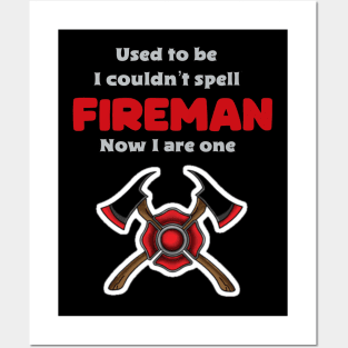 Funny Firefighter Profession Posters and Art